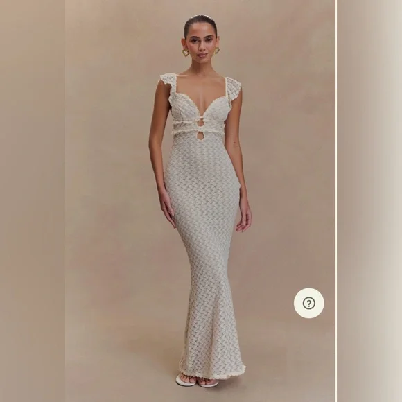 Meshki Lace Maxi Dress - White - Picture 2 of 5